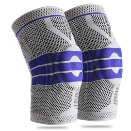 INTELIVE profesional de 2 unidades, compresión con rodilleras de almohadillas de gel para rótula + estabilizadores laterales, protección de para mujeres y hombres para dolor de, artritis, correr, deportes, ACL, desgarro de menisco, recuperación de lesion