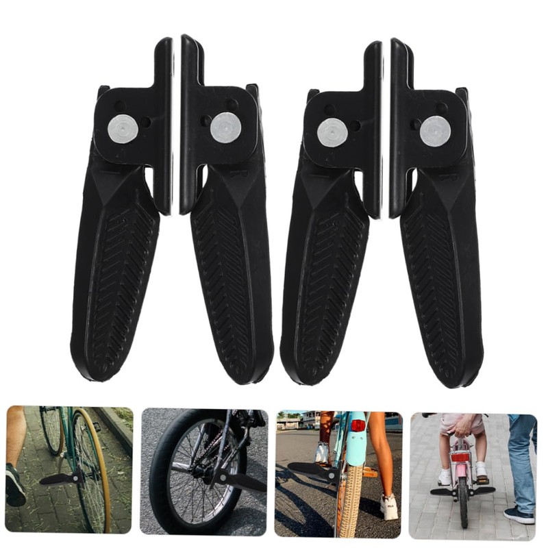 Kisangel 2 Pairs Slip Electric Bike Pedals Durable Folding Design