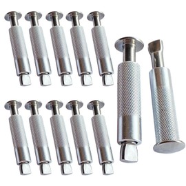 Anchoring Screws for Pool Cover Pack of 20 Retractable Ground Anchors Pool 16 x 65 mm Anchor Screw for Tarpaulin Anchor Screws 100% Stainless Steel (Steel Aluminium) (20)