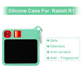 Hanload Silicone Protective Case for Rabbit R1 AI Device, Protective Cover Sleeve for Scratch-Resistant, Drop Protection, Rabbit R1 Accessories (Green)