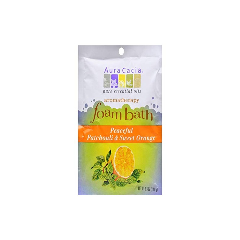 Aura Cacia Foam Bath, Patchouli and Sweet Orange, 2.5 Ounce
