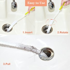 Sink Cleaning Brush Hair Catcher Clog Remover Sewer Waterpipe Drain Dredge Tool for Bathroom Kitchen Bathtub