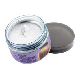 Mofajang Hair Wax Dye Styling Cream Mud, Natural Hairstyle Color Pomade, Washable Temporary (White)