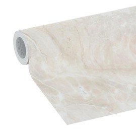 EasyLiner Peel & Stick Decor Removable Peel and Stick Wallpaper - Self Adhesive Decorative Shelf Paper for Cabinets, Walls, Resurfacing Projects - Adhesive Shelf Liner - 20in x 18ft - Taupe Marble