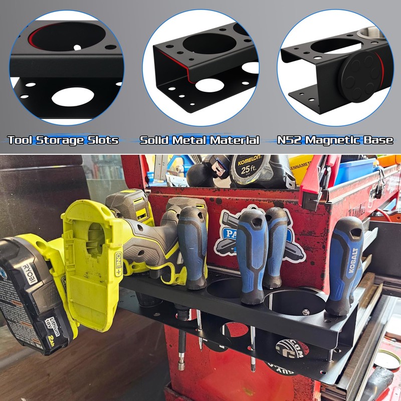 ULIBERMAGNET Magnetic Spray Can Holder,Magnetic Power Tool Organizer Rack,Heavy Duty