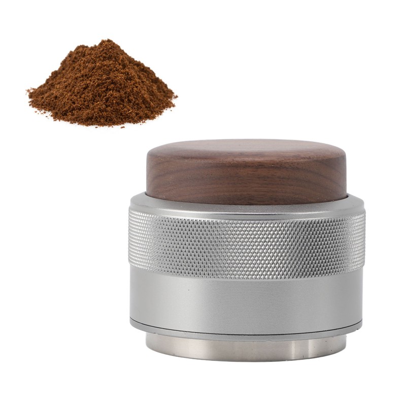 Coffee Distributor Tamper Constant Pressure 304 Stainless Steel Wood Handle