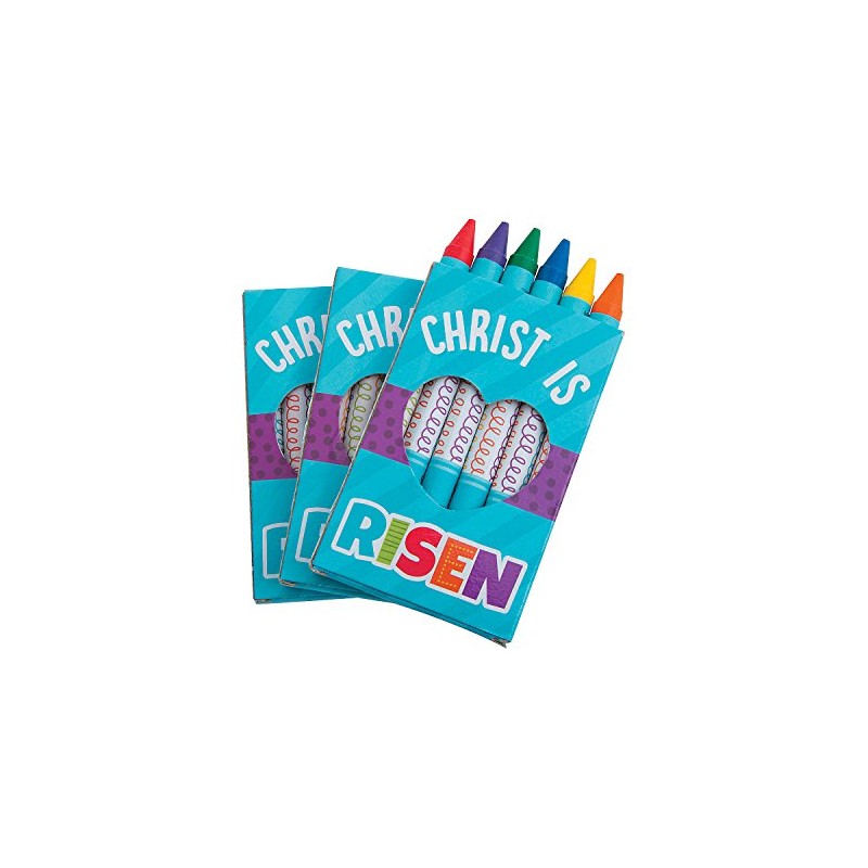 Fun Express - He Lives Jumbo Crayons for Easter -