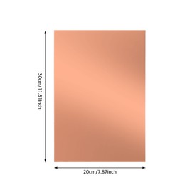 MIVIDE A4 Copper Sheet, 300x200x0.8mm 99% Pure Copper Sheet, Copper Plate, Copper Metal Sheet for Crafts, Jewelry Making, Repairs, Electrical