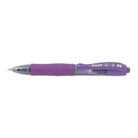 Pilot Pack of 3 Mini G2 XS7 Pixie Gel Ink Rollerball Pen 0.4 mm Line (Ballpoint Pen 0.7 mm) Violet