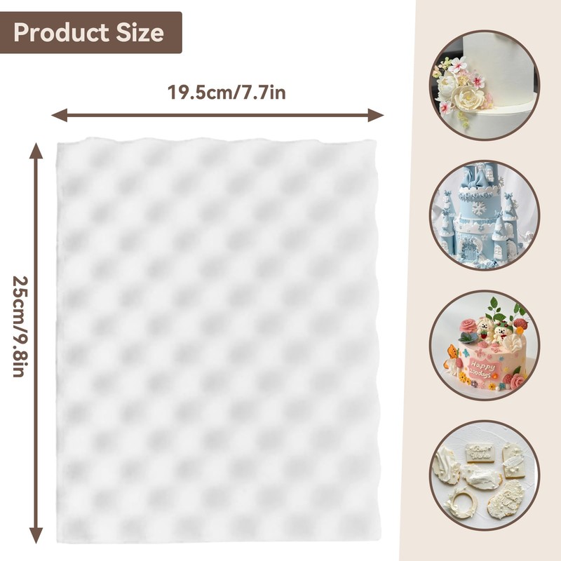 Fondant Shaping Sponge Pad, 2 Pcs Gum Paste Flowers Sponge