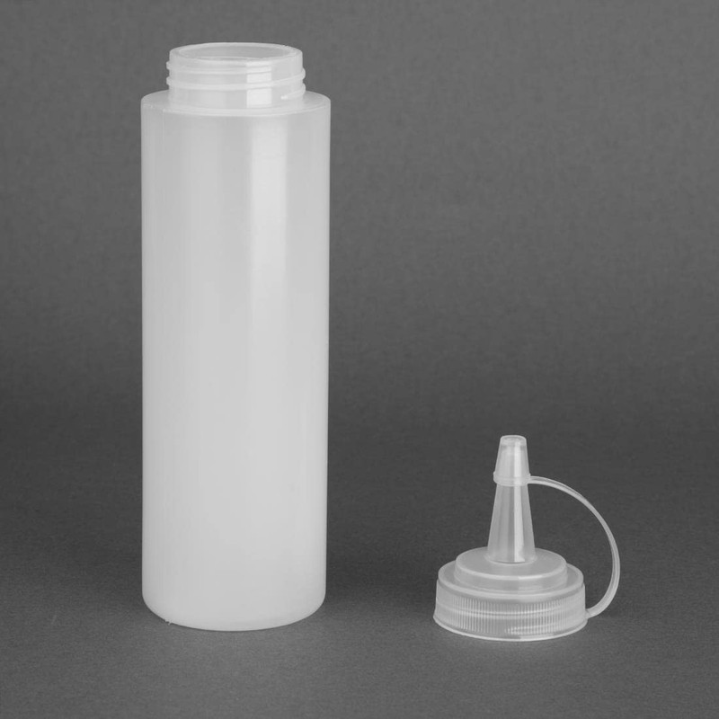 Vogue Squeeze Sauce Bottle with Nozzle Cap 227 ml/8 oz,
