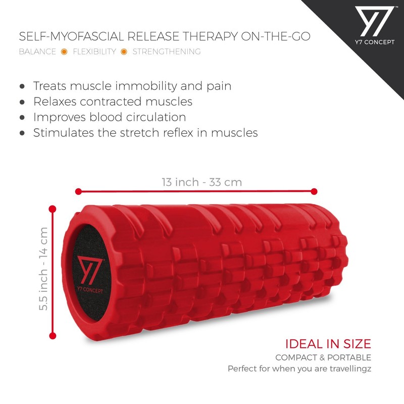 Y7 Concept Foam Roller for Deep Tissue Muscle Massage -