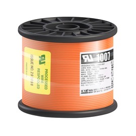 Kyowa Harmonet UL1007 AWG20 Heat Resistant Vinyl Insulated Wire, Reel Wind, 322.4 ft (100 m) Orange