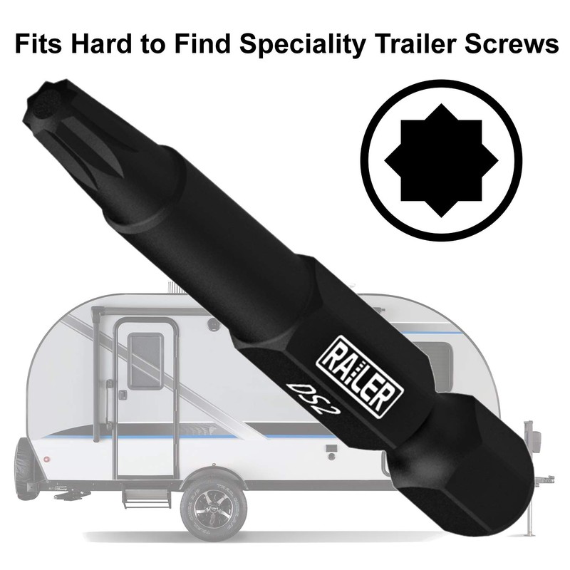 Railer Double Square 8 Point Star Bit Set, 5pc S2