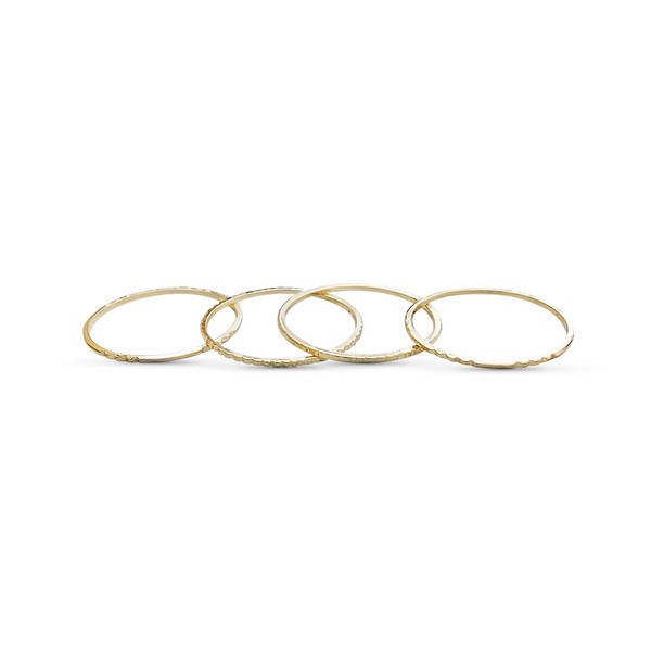 Gold rings,Stacking rings,Set of 4,knuckle rings,dainty ring,size 5 US,Minimalist Simple