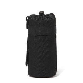 1 x Outdoor Water Bottle Case, Adjustable Shoulder Strap with Drawstring Bottle Holder, Waterproof Water Bottle Bag for Camping, Travel, Hiking, Sports (Black), Black, 17 x 8 cm, black, travel adapter