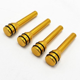 4 Pcs Car Door Lock Knobs, Universal Door Lift Bolt Auto Inner Door Pull Pins Aluminum Alloy Door Lock Pin Cover Modification Door Lock Bolt Pin Cover for Cars, Trucks (Gold)