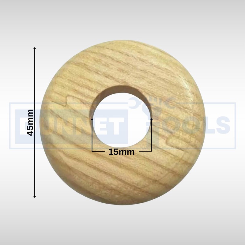 Dunnet Tools Radiator Pipe Covers Wooden Pipe Collars - Pack
