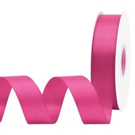 BVIEAKD Rose Satin Ribbon 1 inch x 50 Yards Double Faced Solid Color Ribbon for Crafts Weddings Bow Making & More