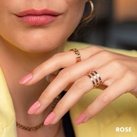 MoYou London Semi-Cured Gel Nail Strips, Nail File, & Wooden Cuticle Stick – 20 Pc. Gel Wraps for Nails – Salon-Quality Manicure Set & Pedicure Supplies, Matte Pink