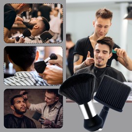 2 Pcs Neck Duster Barber Brush Soft Barber Cleaning Brush, Professional Barber Accessories Hair Cutting Brush Neck Duster Brush for Remove Loose Hair Around Neckline and Ears After Haircut