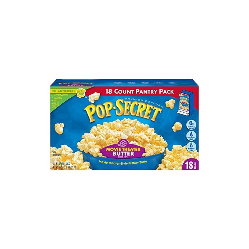 Pop Secret Movie Theater Butter Popcorn 36 Bags Microwave Snack