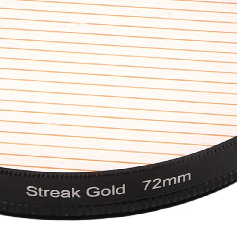 Gold Streak Digital Camera Lens Filter Antiscratch Optical Glass Aluminum
