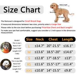 Mile High Life Waterproof Dog Raincoat, Full Coverage Small Dog Rain Coat with Harness, Adjustable 4 Legs Puppy Rain Jacket with Reflective Strip and Elastic Cuffs (Black, Medium)