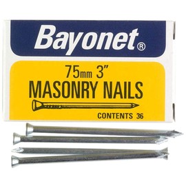 Masonry Nails Galvanised 75mm (PK36) Pack of 36