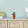 Homeroots 9" Orange Murano Glass Pineapple Statue Tabletop Sculpture