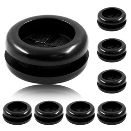 Litoexpe 40pcs Rubber Grommet, 5/8" Drill Hole, 35/64" ID, Double-Sided Rubber Plug Hole, Automotive Firewall Grommet for Wire Cable Protection (Black)