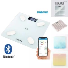 PimPim007 핌핀007 블루투스 체지방 체수분 체중계 180kg/저울/국산/스마트/가정용저울/아날로그/몸무게측정기 PimPin007 Bluetooth Body Fat Scale 180kg Smart Home Scale Analog Weight Measurement