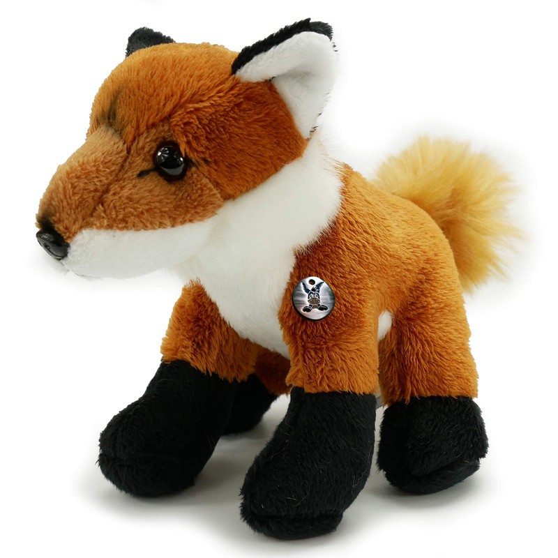 SINJE Sitting Fox Cuddly Toy 13 cm Plush Red Fox