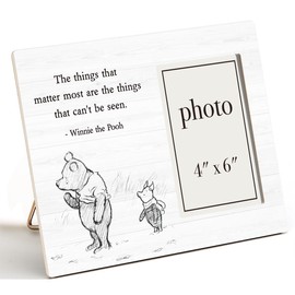 AKFVNSFK Pooh Bear Quotes Picture Frame, Inspirational Gifts for Friends Loved One, The Things That Matter Most Photo Frame for 4 x 6 Inch Photo