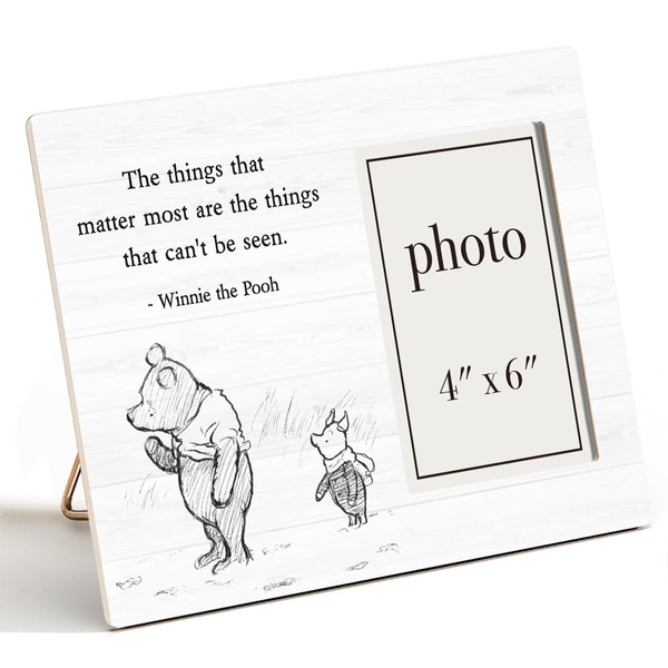 AKFVNSFK Pooh Bear Quotes Picture Frame, Inspirational Gifts for Friends
