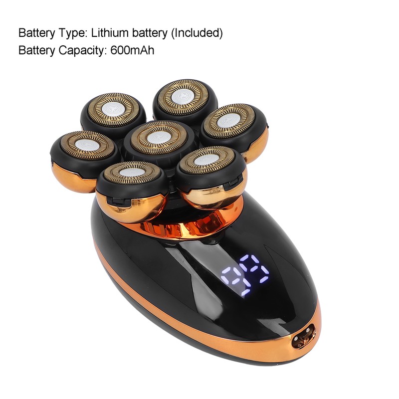5 in 1 Electric Head Shaver IPX7 Waterproof Intelligent Floating