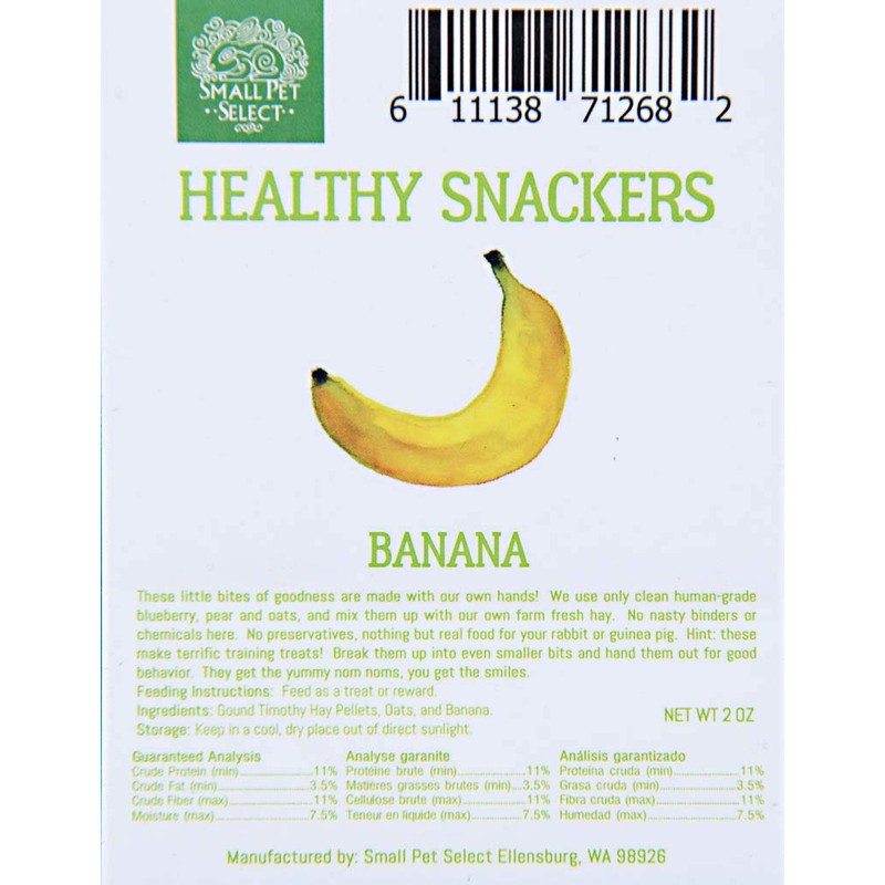 Small Pet Select - Healthy Snackers - Banana