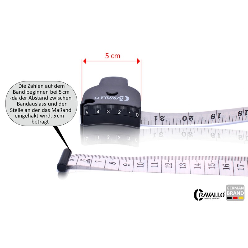 Cravallo® Ergonomic Body Measuring Tape I Circumference Measuring Tape I