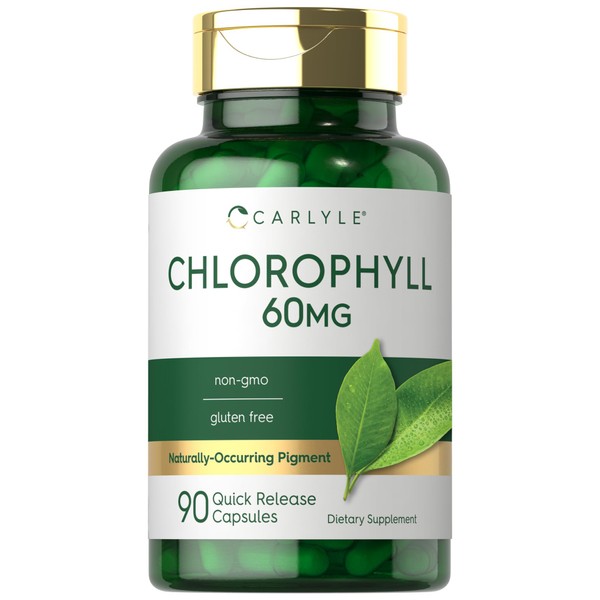 Carlyle Chlorophyll Pills | 90 Capsules | Naturally Occurring Pigment | Chlorophyll Concentrate Supplement | Non-GMO, Gluten Free Complex