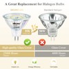 DiCUNO MR16 LED Bulbs Dimmable Daylight White 6000K 50W Halogen