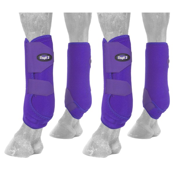 Tough 1 Extreme Vented Sport Boots Set, Purple, Large