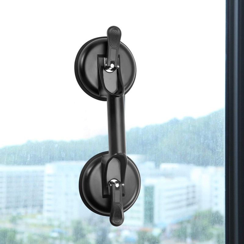 FCHO Glass Suction Cups Heavy Duty Aluminum Handle Glass Holder