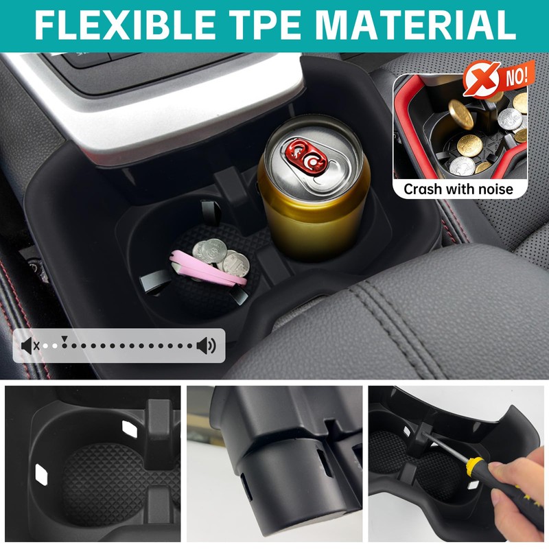 OUSUWO Center Console Cup Holder Organizer Compatible with 2022-2025 Toyota