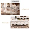 Daesar Beige Cotton Linen Table Runner with Tassel Table Runner