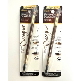 L’Oréal Paris Lot of 2 L'Oreal Paris Brow Stylist Designer Eyebrow Pencil Crayon #310 Brunette