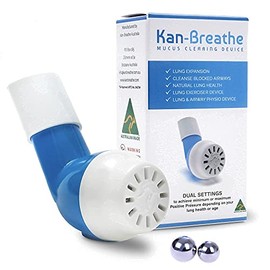 Natural Lung Exerciser & Mucus Removal Device - Naturally Clear Mucus From Airways & Improve Lung Capacity With This Opep Respiratory Breathing Exercise Device - Made in Australia â Blue