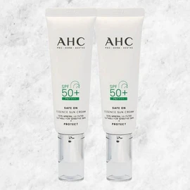 AHC / 592813 AHC Safe On Essence Sun Cream SPF50+ PA++++ 50ml 2pcs / Folding screen extract hypoallergenic / Cica cream sun care / / 592813 AHC 세이프온 에센스 선크림 SPF50+ PA++++ 50ml 2개 / 병풍추출물 저자극 / 시카크림 선케어