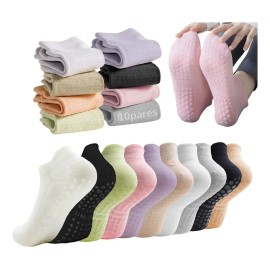 10calcetines Yoga Calcetas Pilates Para Antideslizante Mujer