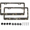 Foruidea Gold Queen Bees and Honeycomb Matte Aluminum License Plate