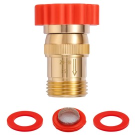 Pronese LF Brass Drip irrigation Inline Water Pressure Reducer Regulator 20~30PSI - Protect Drip System from High-Pressure Faucet Water,3/4" GHT Connector